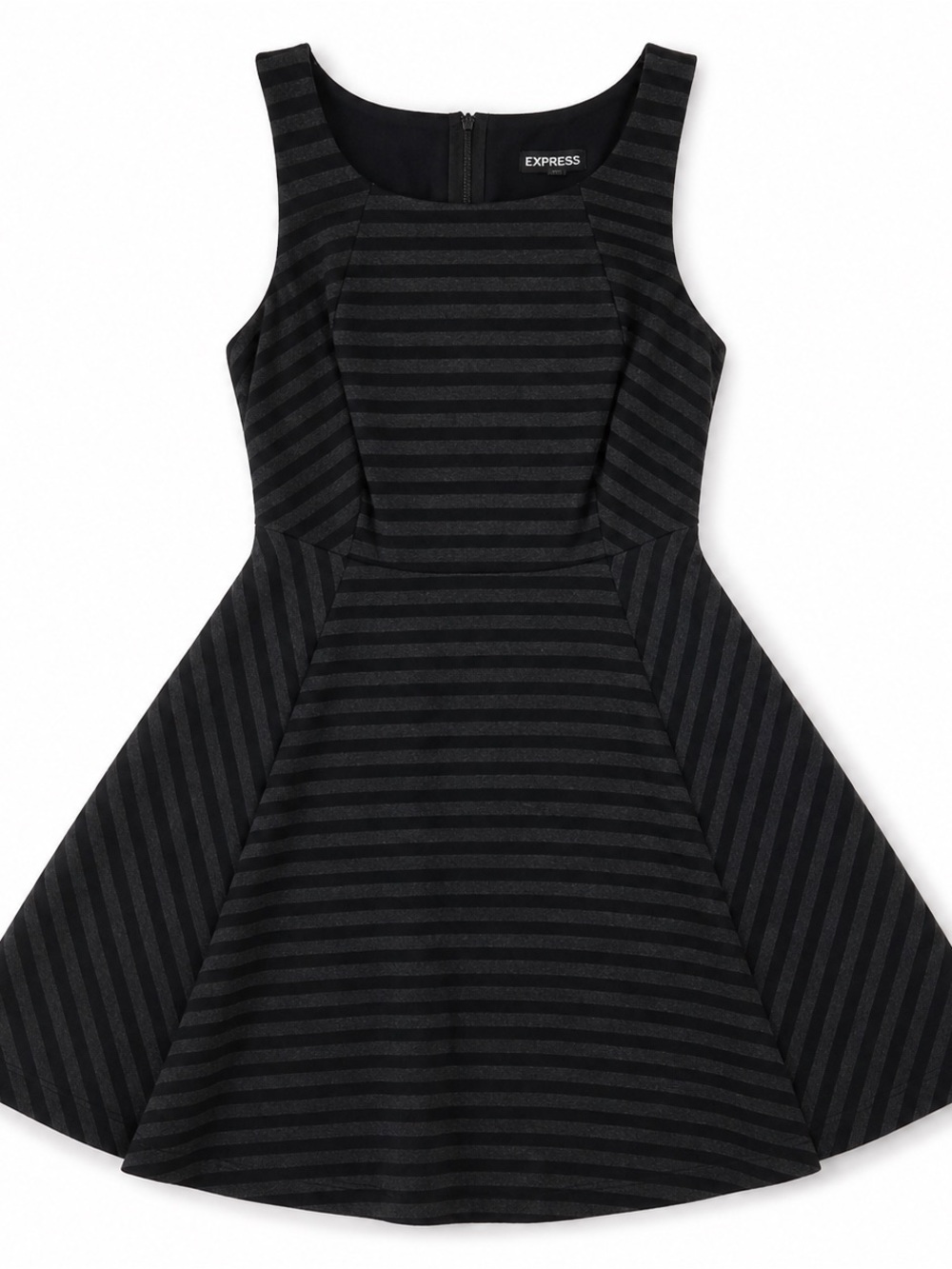 Express Black Fit and Flare Midi Dress with Square Neck for Cocktail small EUC